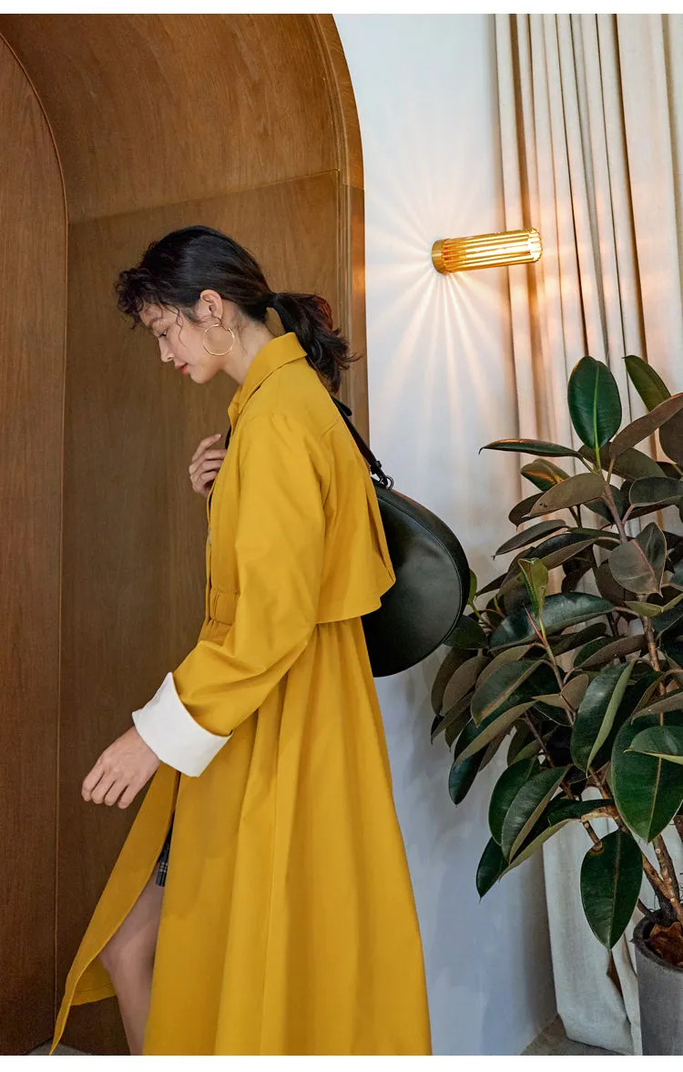 8GIRLS DESIGN BUTTON THROUGH A LINE TRENCH COAT DRESS