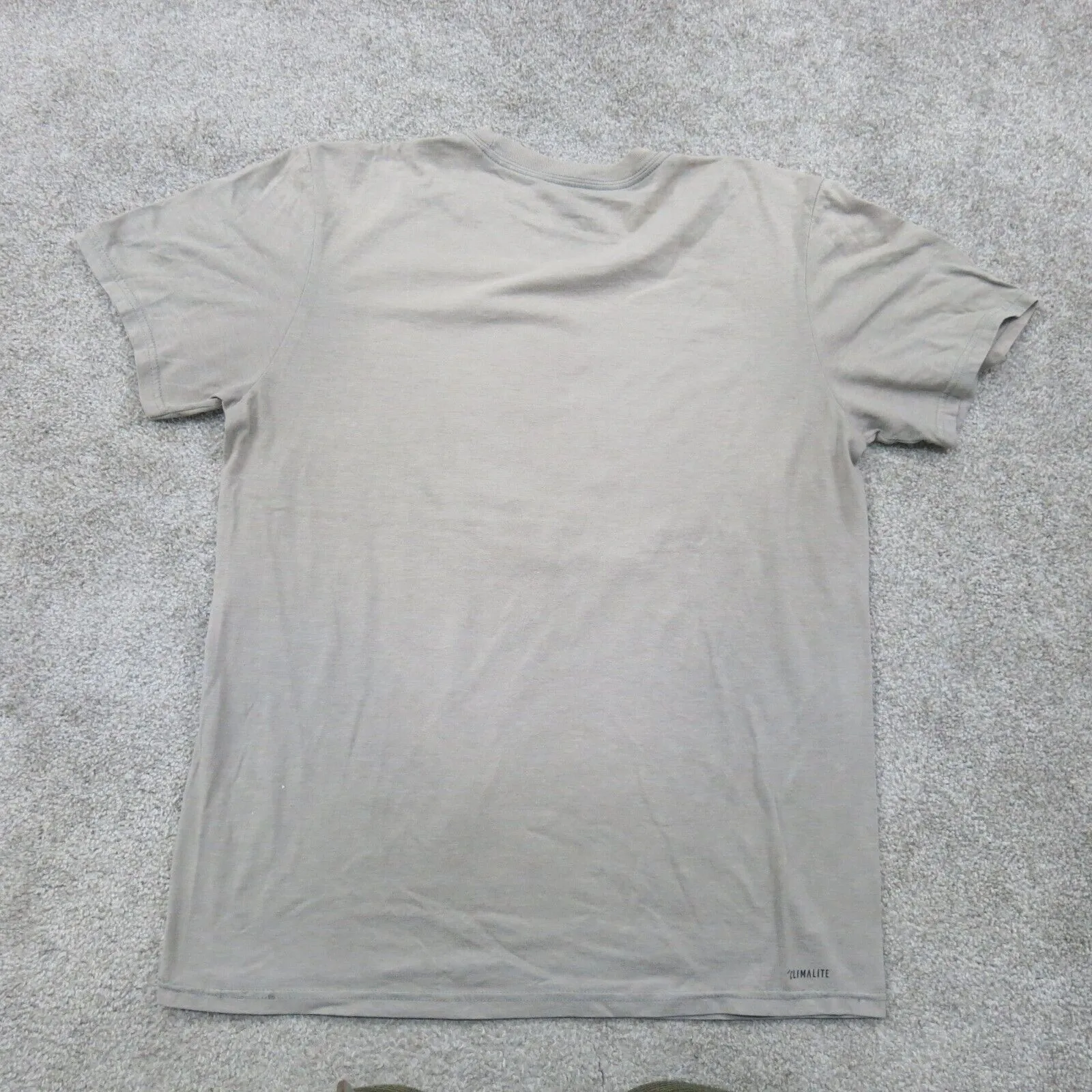 adidas Women T Shirt Light Beige M Short Sleeve The Go To Performance Climalite