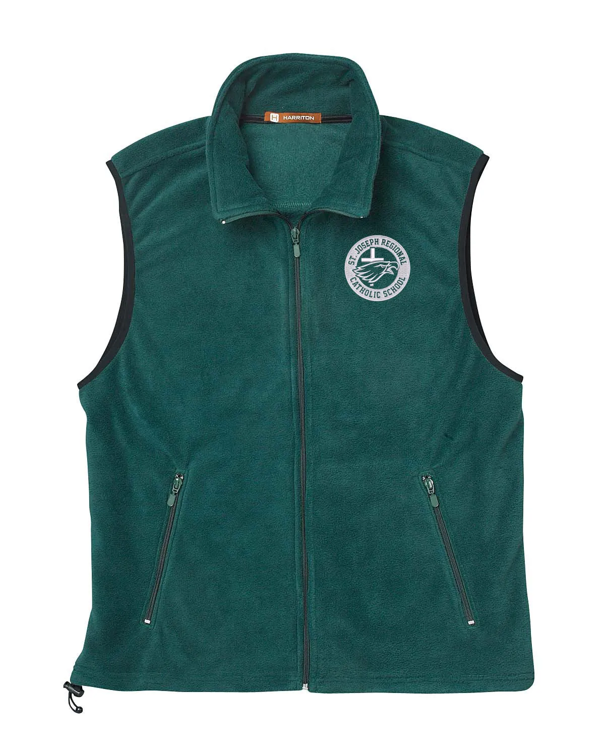 Adult Full Zip Fleece Vest with Embroidered SJRCS Eagle Logo