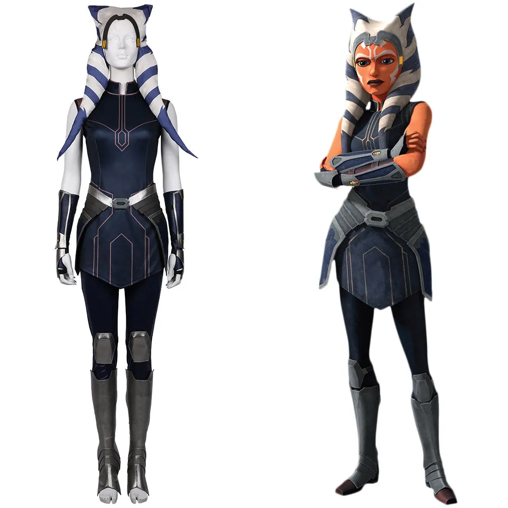 Ahsoka Tano Halloween Carnival Suit Cosplay Costume Dress Outfits