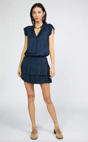 Anya Pleated Short Sleeve Dress