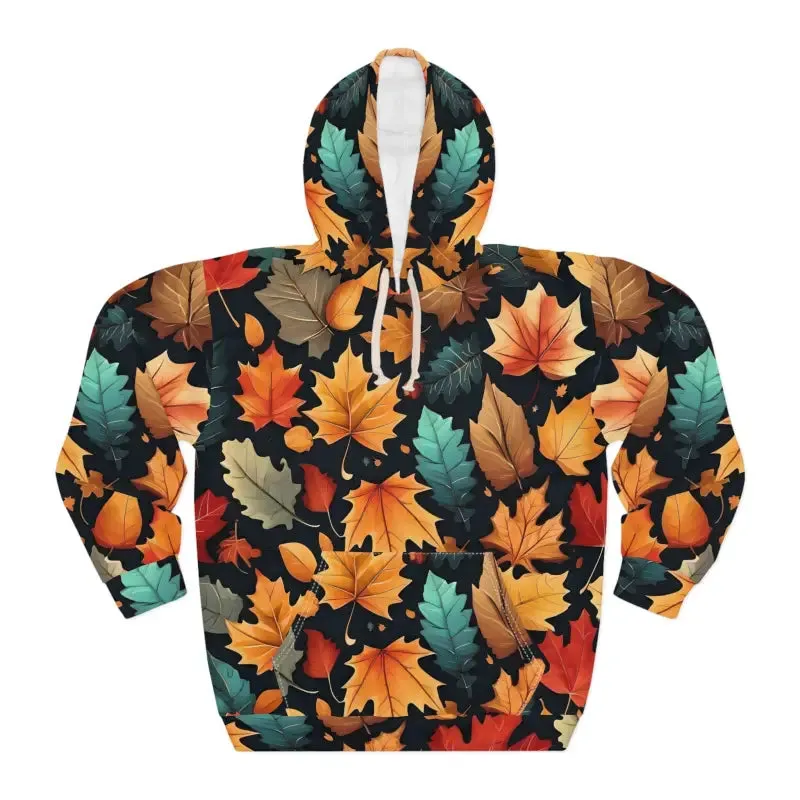 Aop Unisex Pullover Hoodie Colorful Fall Foliage
