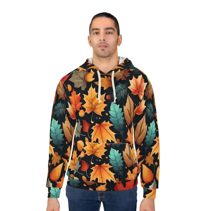 Aop Unisex Pullover Hoodie Colorful Fall Foliage