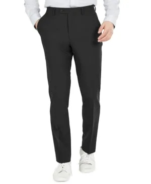 Bar Iii Mens Slim fit Dress Pants 32 / 30 Black Solid Stretch