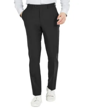 Bar Iii Mens Slim fit Dress Pants 32 / 30 Black Solid Stretch