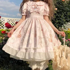 Belinda Bear's Magical Music Lessons      Dress Kawaii Academia Y2K Cottagecore Coquette Fairycore Dollette Princesscore