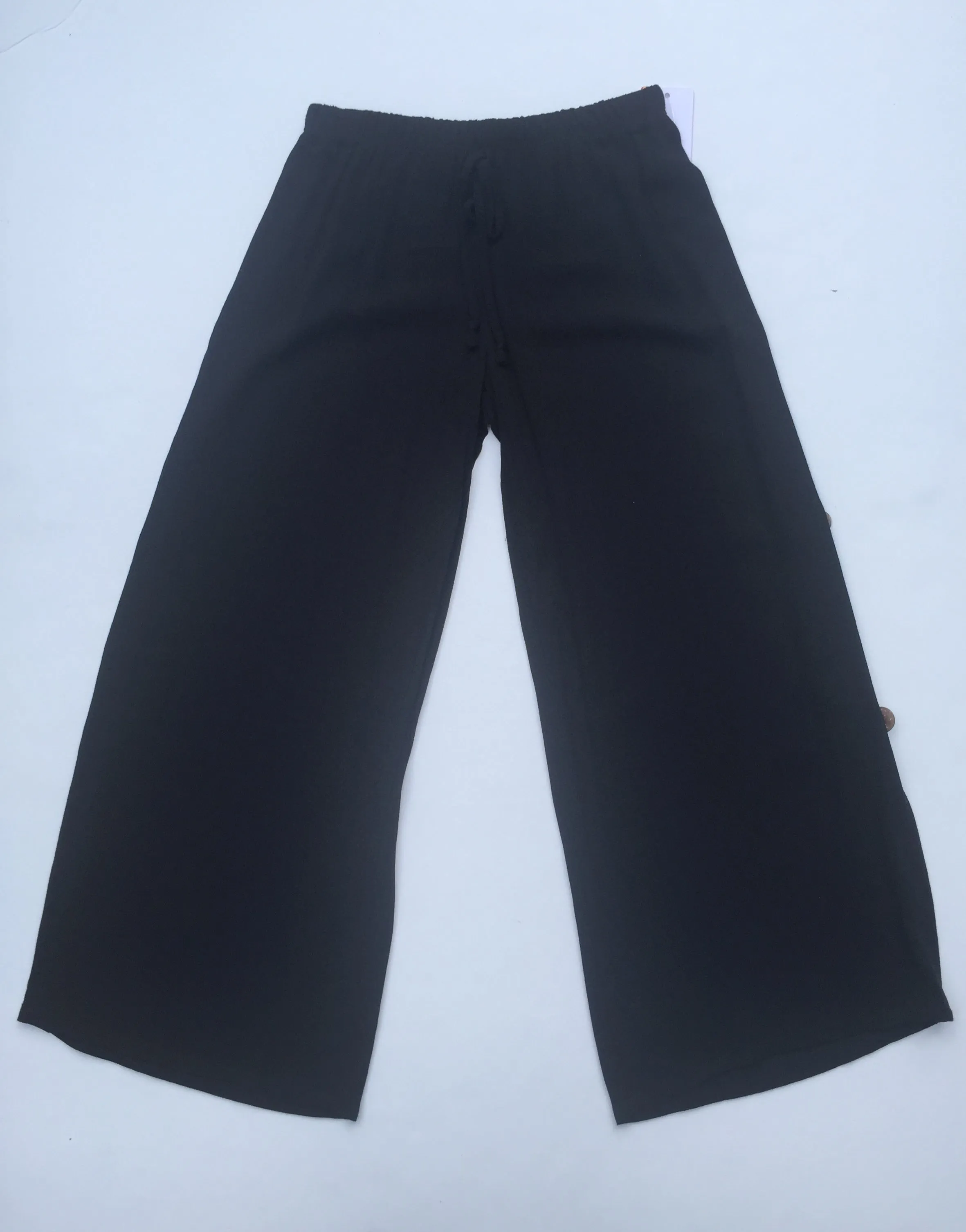 Black Button Side Pant