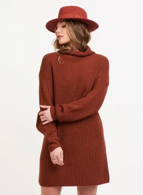 Black Tape Mock Sweater Dress
