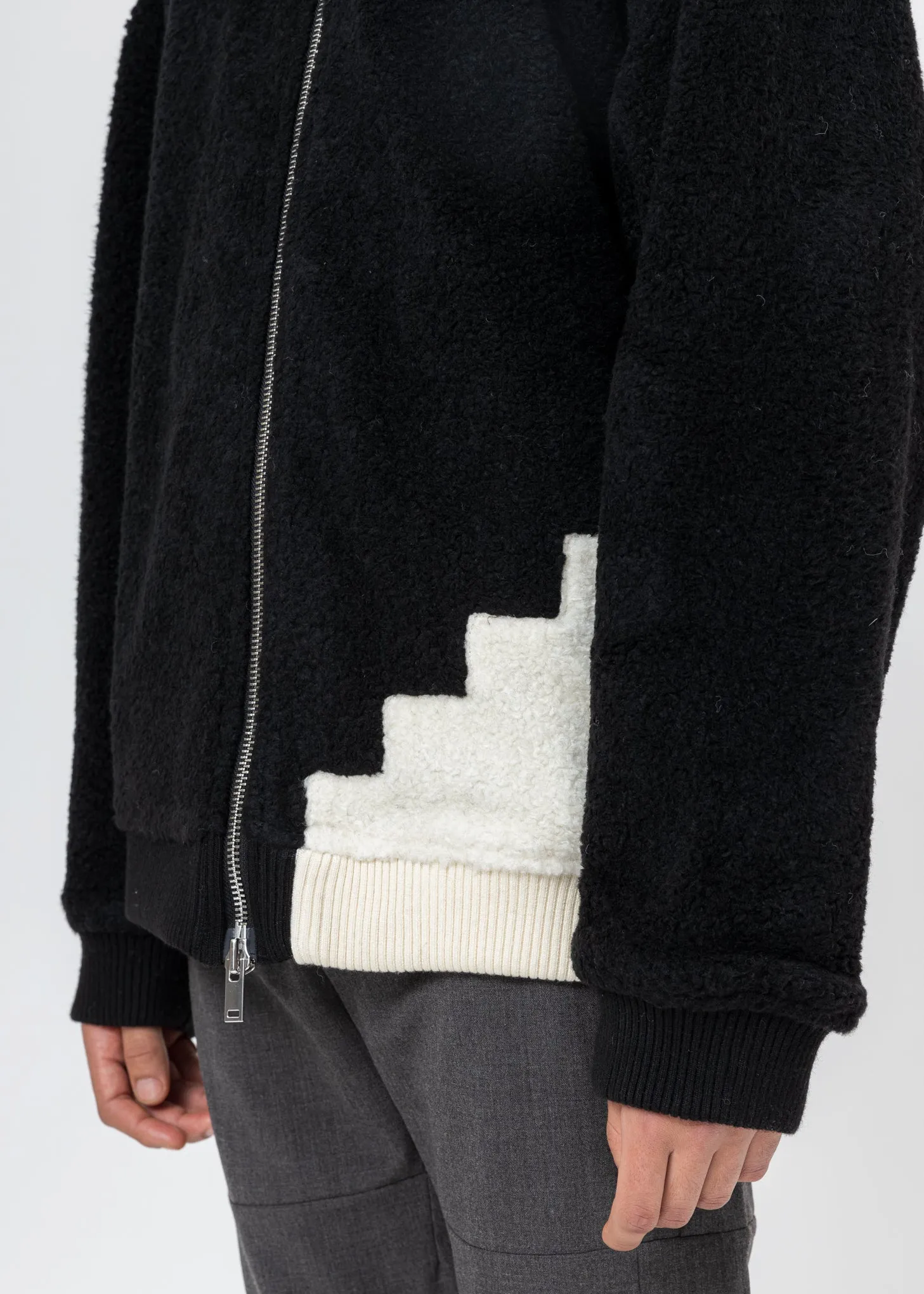 Black Wool Fleece Jacket