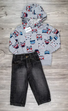 BOY SIZE 2 YEARS - ROCAWEAR & CARTERS, 2 Piece Mix N Match Fall Outfit NWT / EUC B7