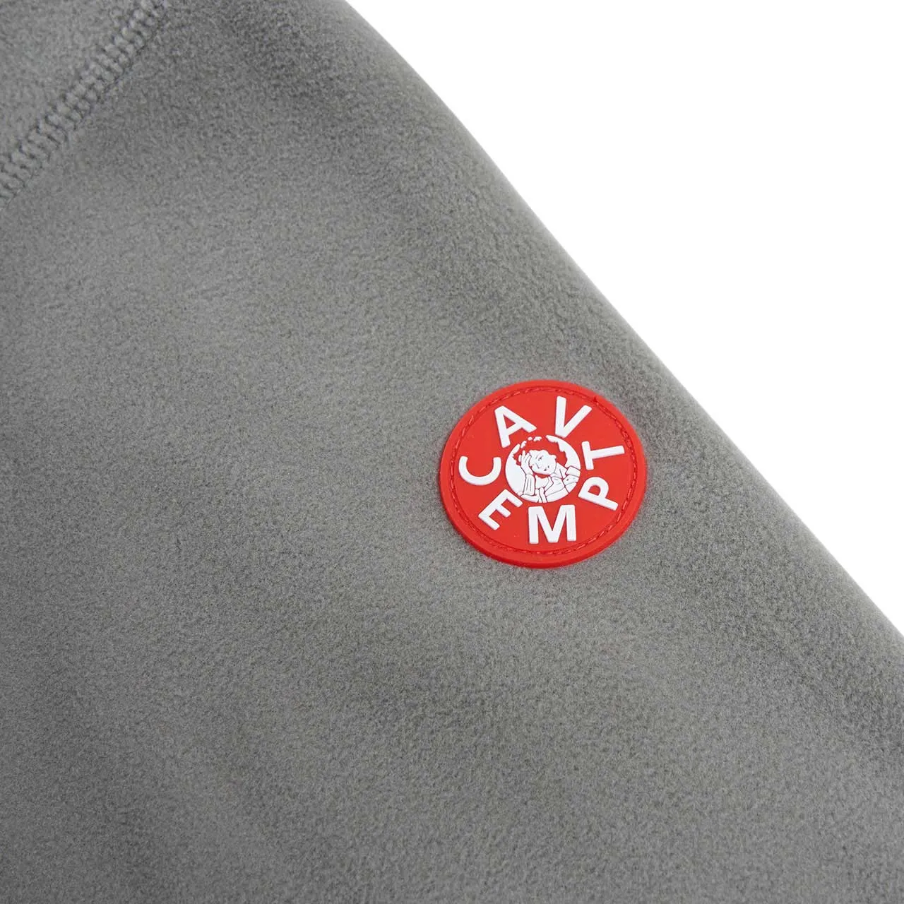 cav empt fleece zip up jacket (beige / white)