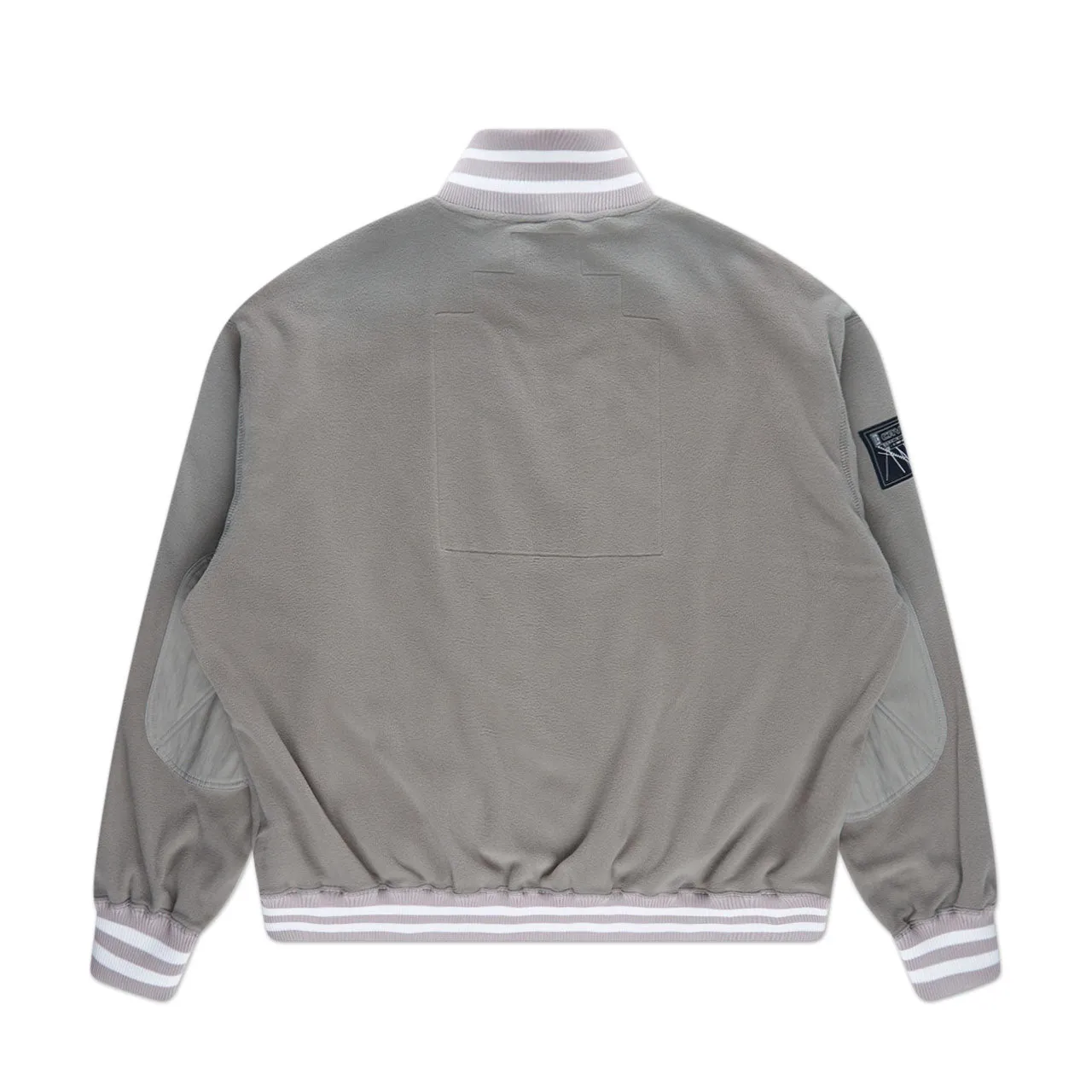 cav empt fleece zip up jacket (beige / white)