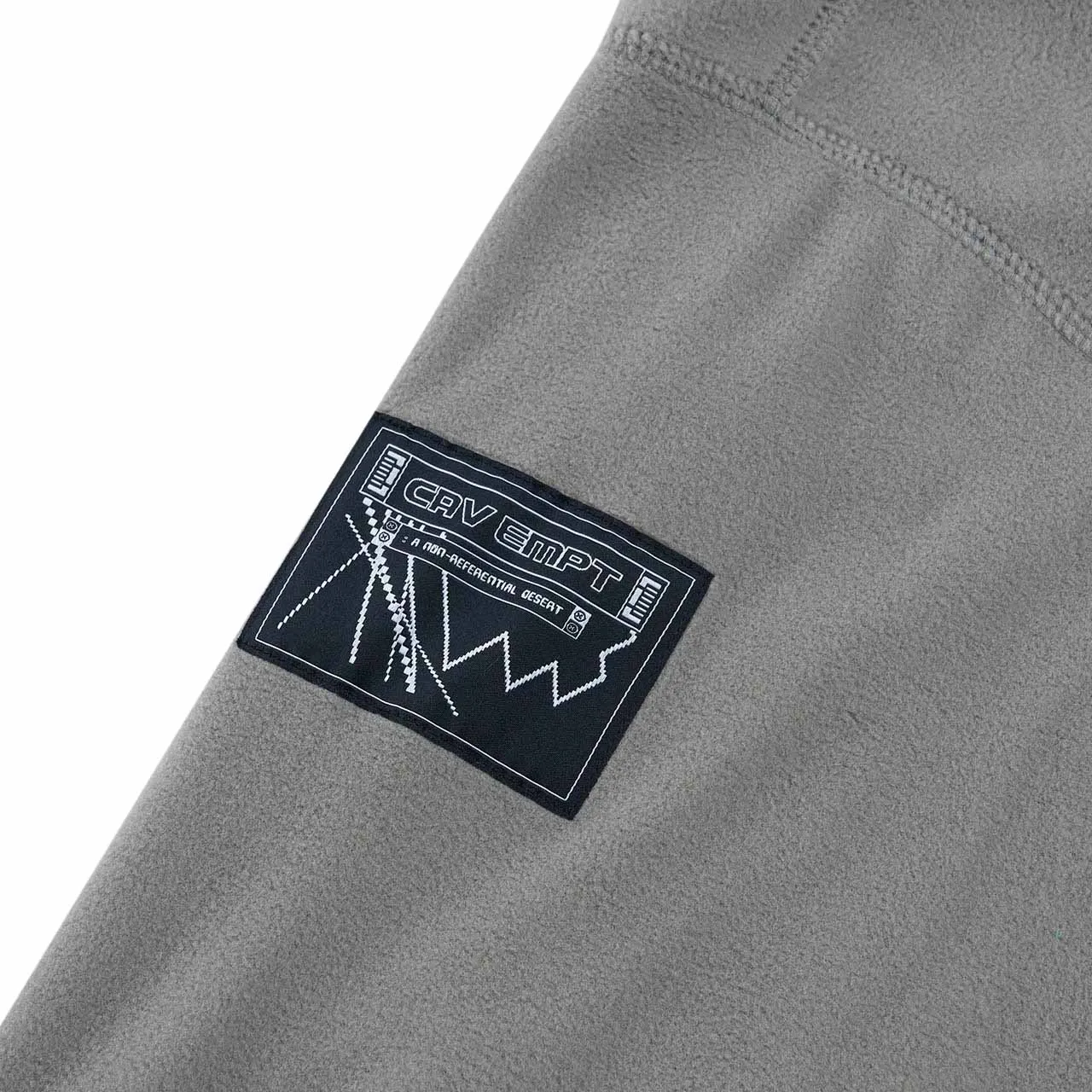 cav empt fleece zip up jacket (beige / white)