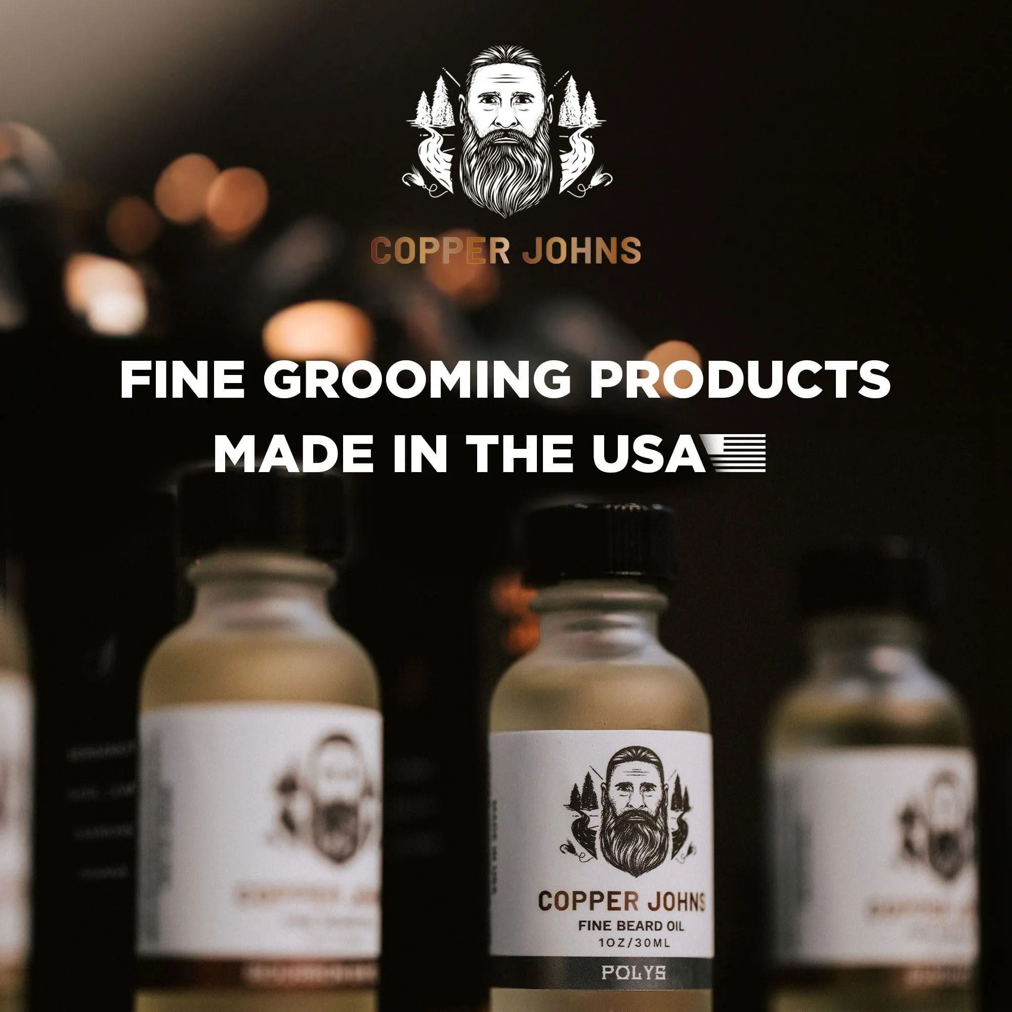 Copper Johns Mustache Wax | Promotes Clean & Well-Kept Mustache | Strong All-Day Hold | Made with Beeswax, Jojoba Oil & Sea Minerals | Nightfall | 1oz