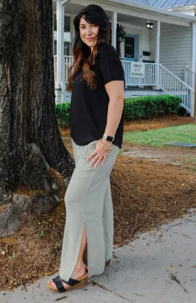 Day on The Greens Crinkle Wide Leg Palazzo Pants