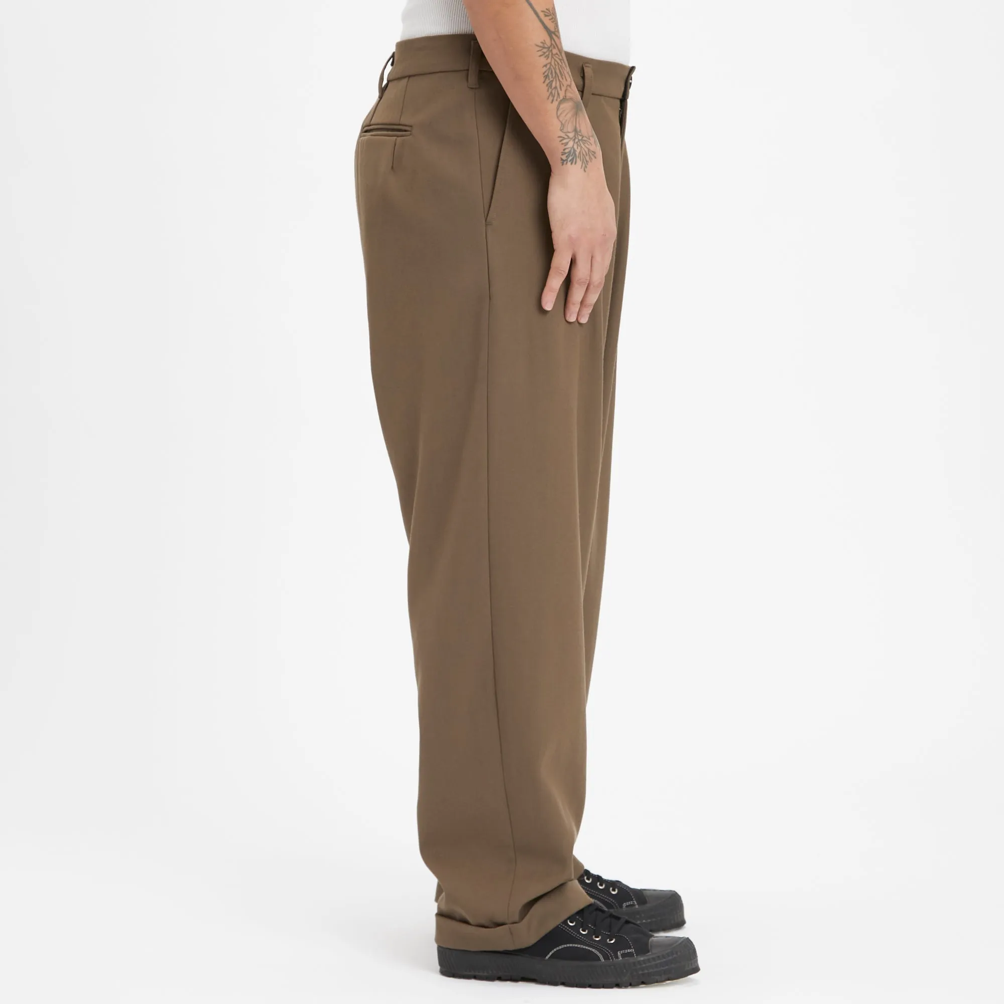 Emilian Pant - Taupe Wool