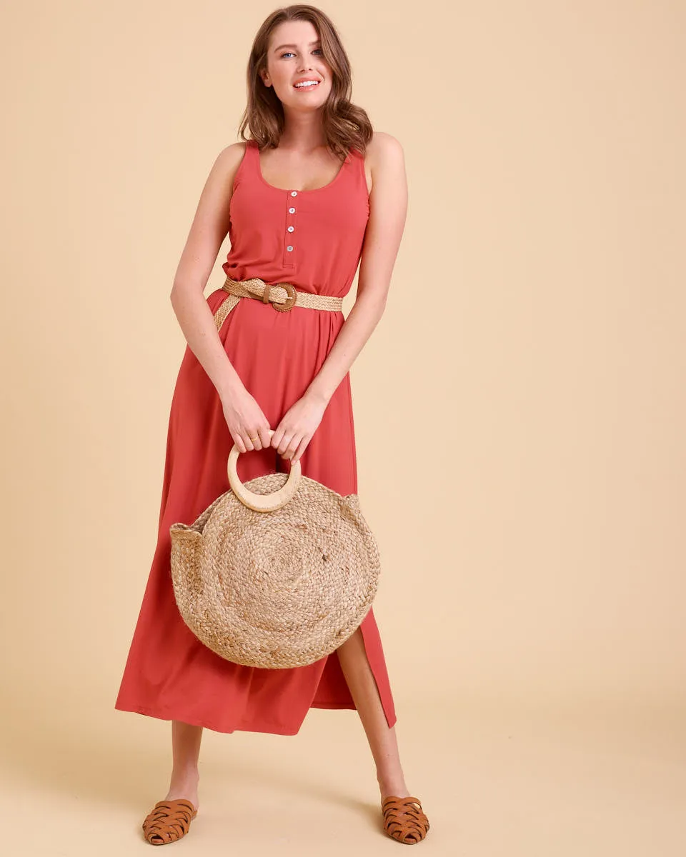 Eva Nursing Tank Dress - Deep Rose