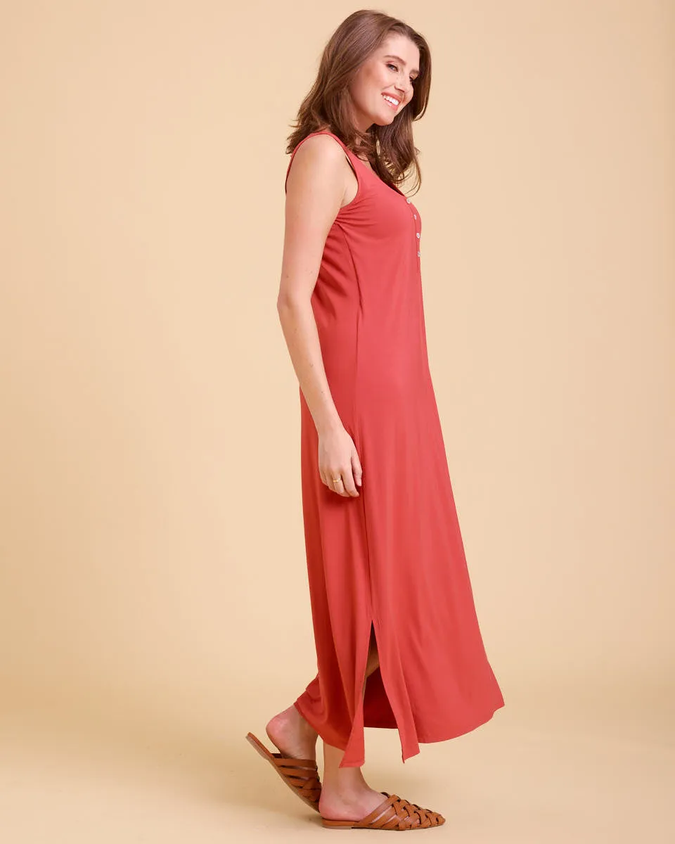 Eva Nursing Tank Dress - Deep Rose