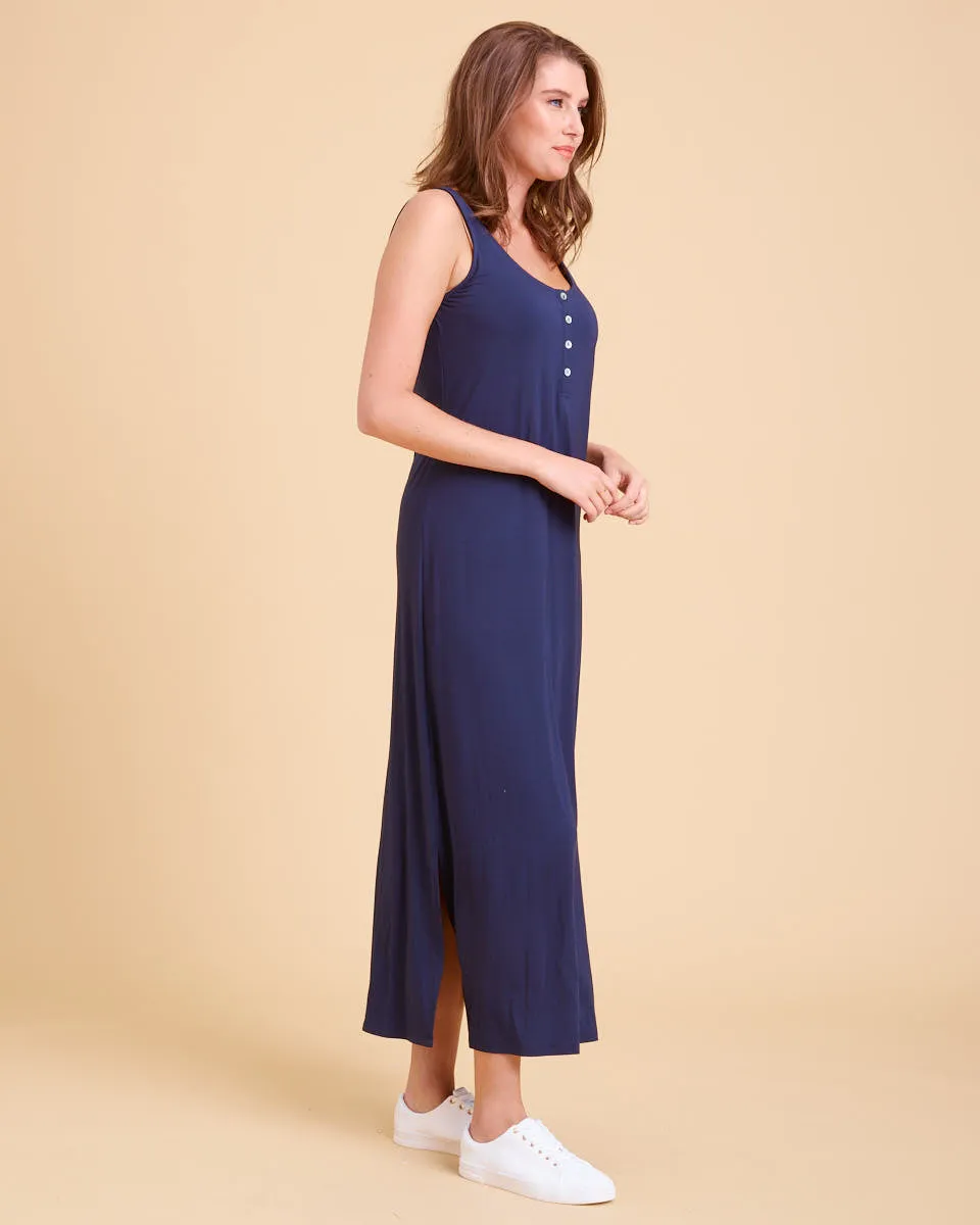 Eva Nursing Tank Dress - Navy