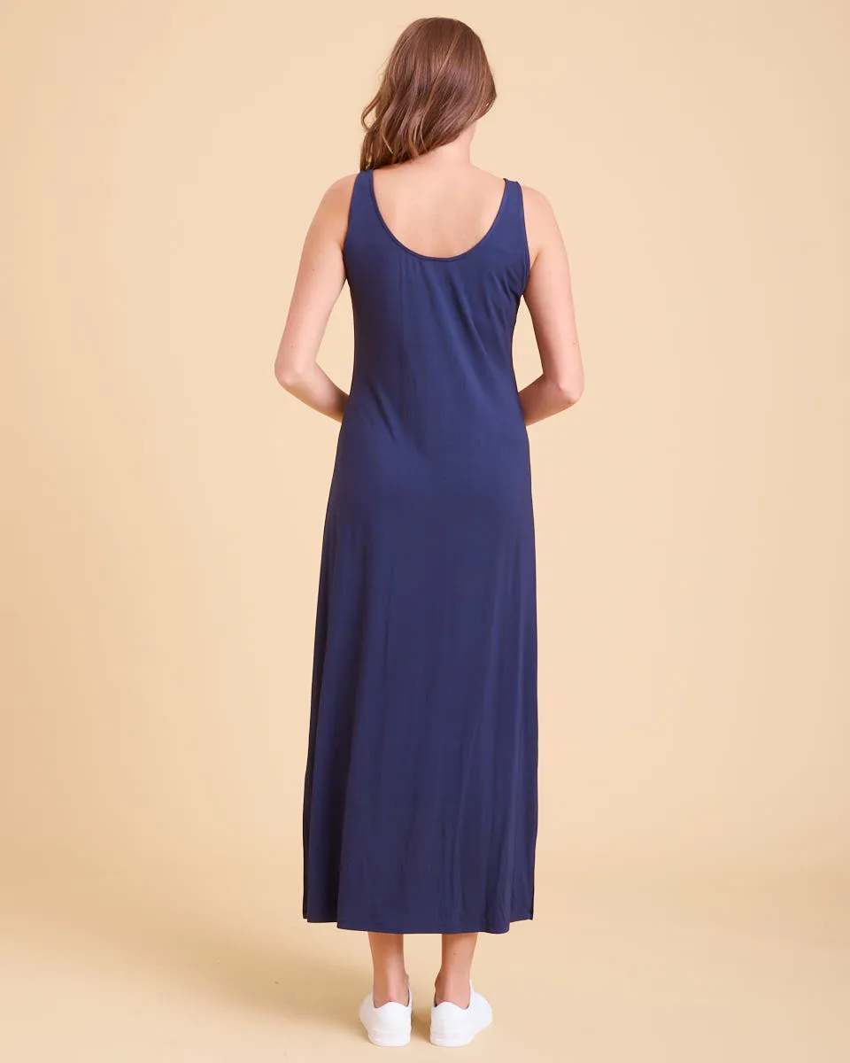 Eva Nursing Tank Dress - Navy