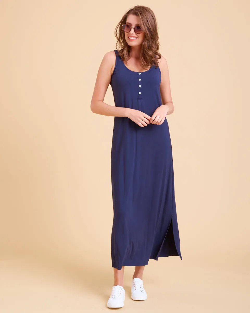Eva Nursing Tank Dress - Navy