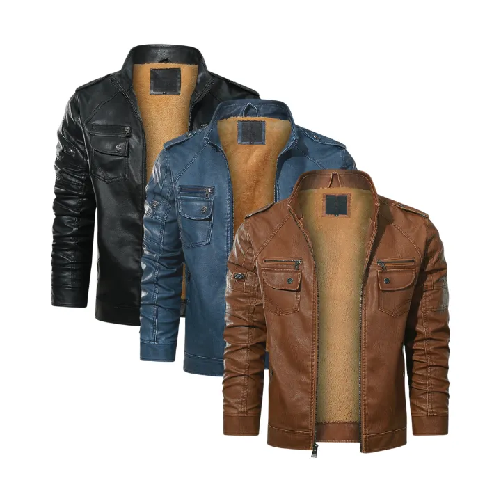 Fleece biker jacket 3-pack