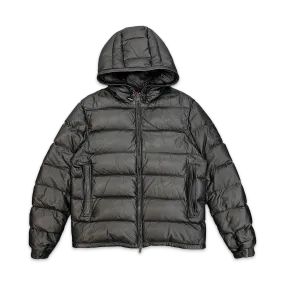 Gebroulaz Lamb Leather Hooded Puffer Jacket "Black"
