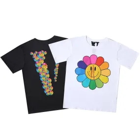 Giftngon - Vlone Style Sunflower Smiley Face Tee - Official Sunflower Shirt