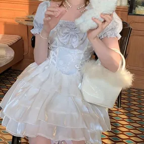 Karina's Summer Pastures       Dress Kawaii Academia Y2K Cottagecore Coquette Fairycore Dollette Princesscore