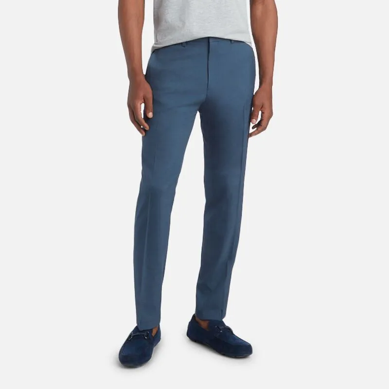 Kenneth Cole Reaction Mens Slim fit Dress Pants 38 / 30 Blue Solid Stretch