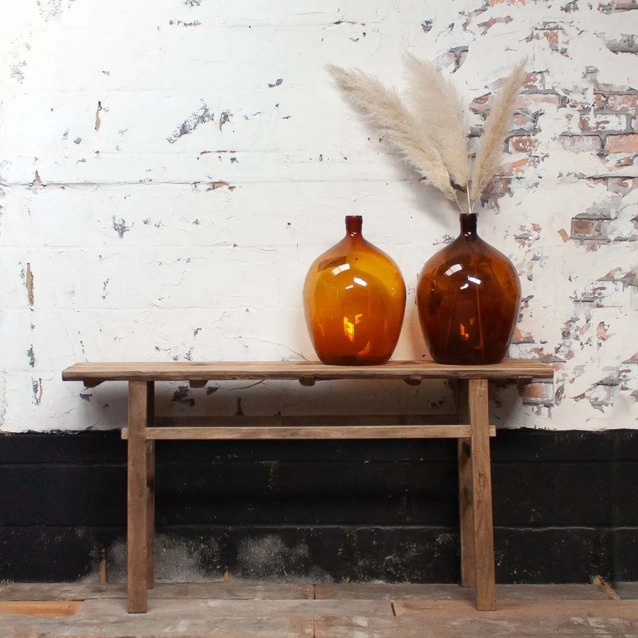 Large Vintage Amber Coloured Demijohn