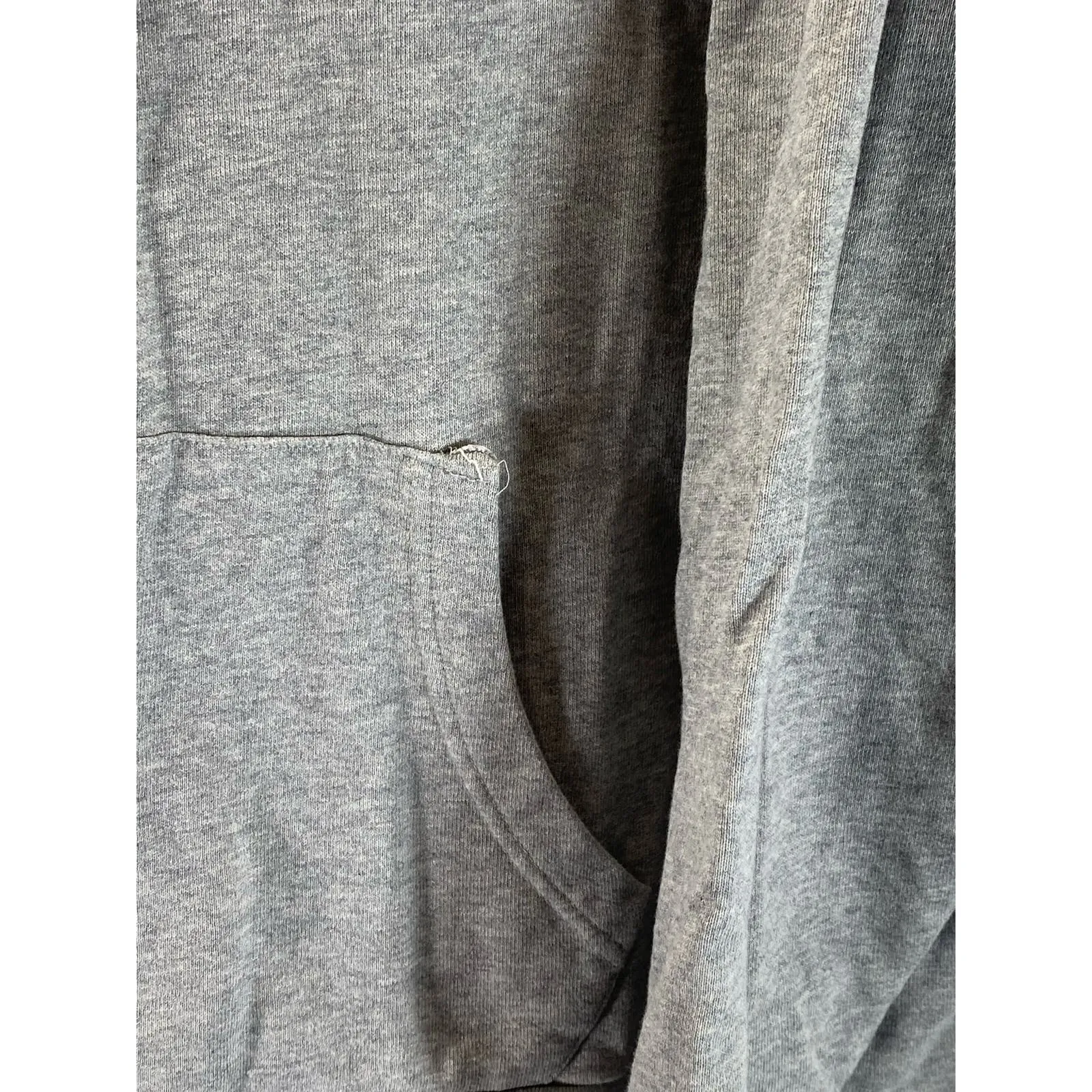 LEVI'S Men's Light Grey Cotton Solid Pullover Drawstring Hoodie SZ L