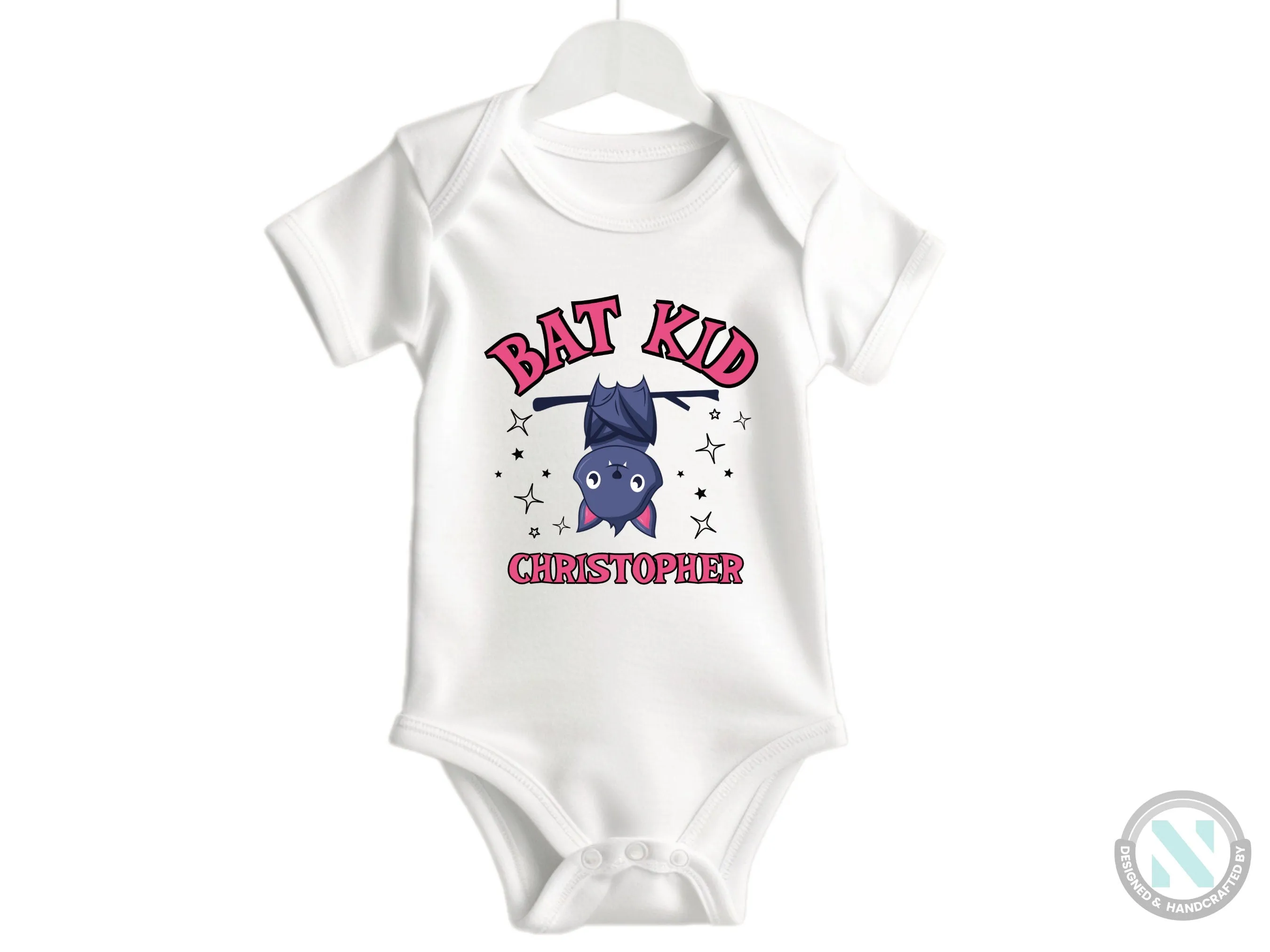 Long Sleeve Custom Name Halloween Baby Grow for Boys Gift