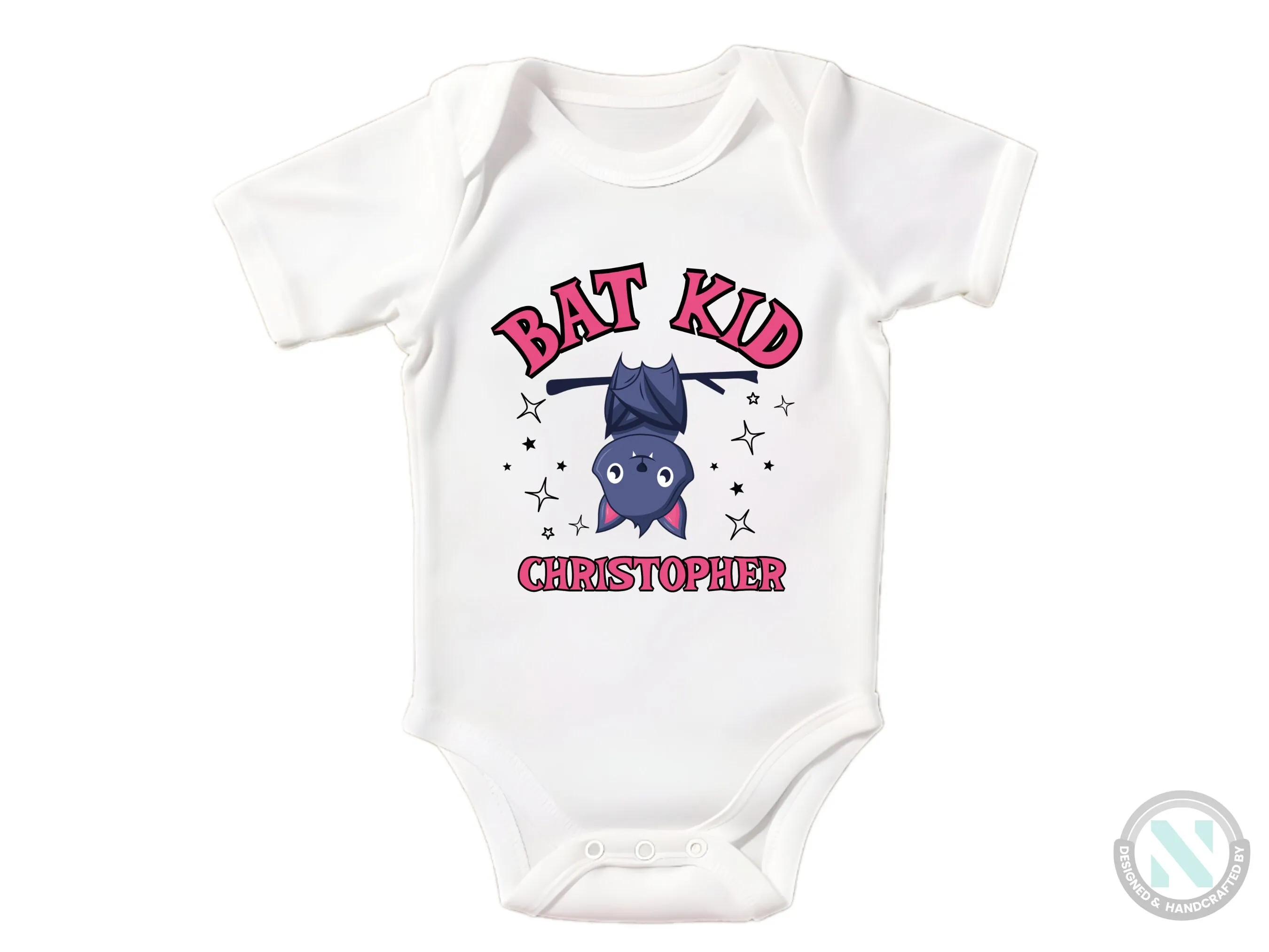 Long Sleeve Custom Name Halloween Baby Grow for Boys Gift