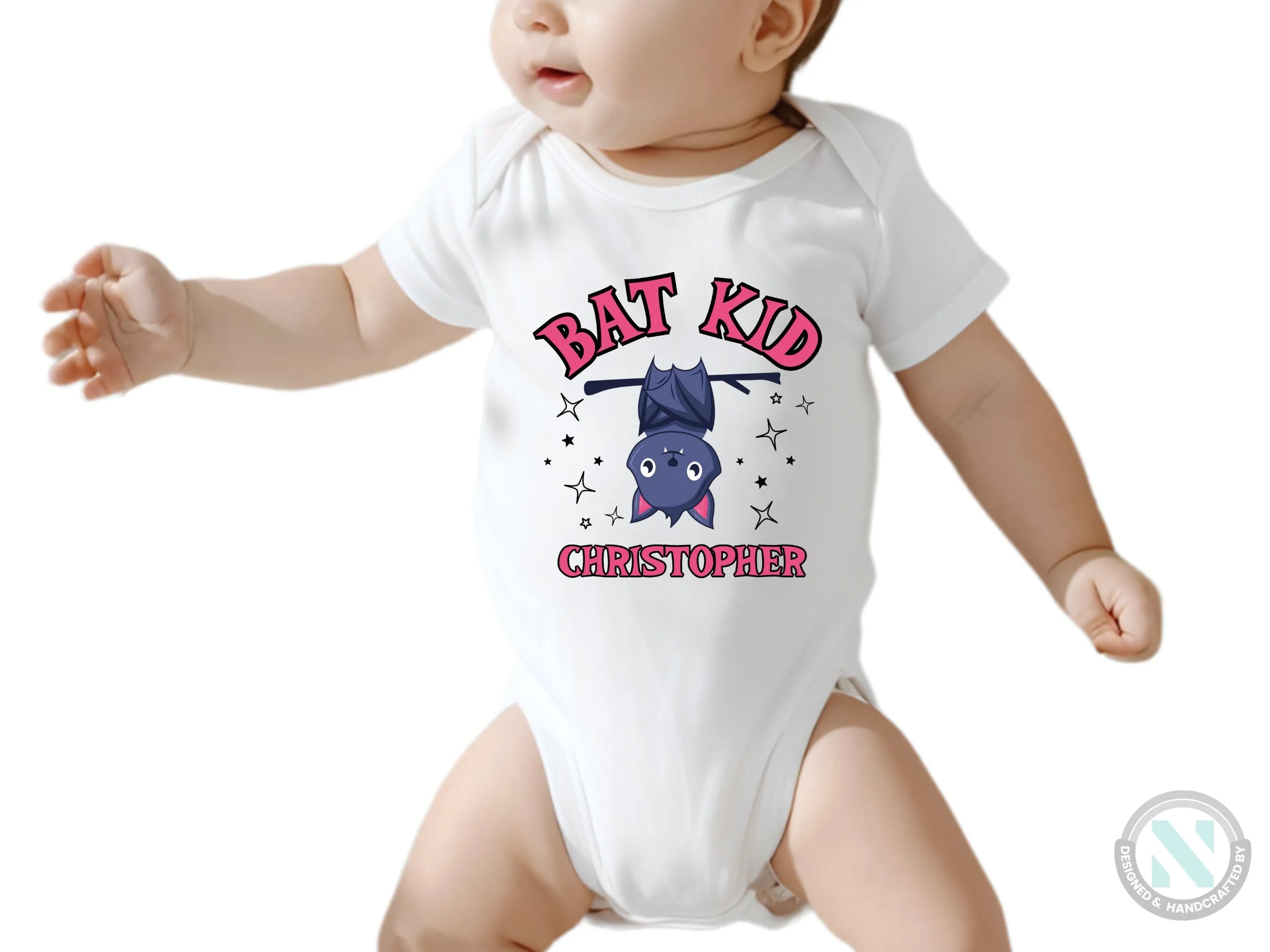 Long Sleeve Custom Name Halloween Baby Grow for Boys Gift