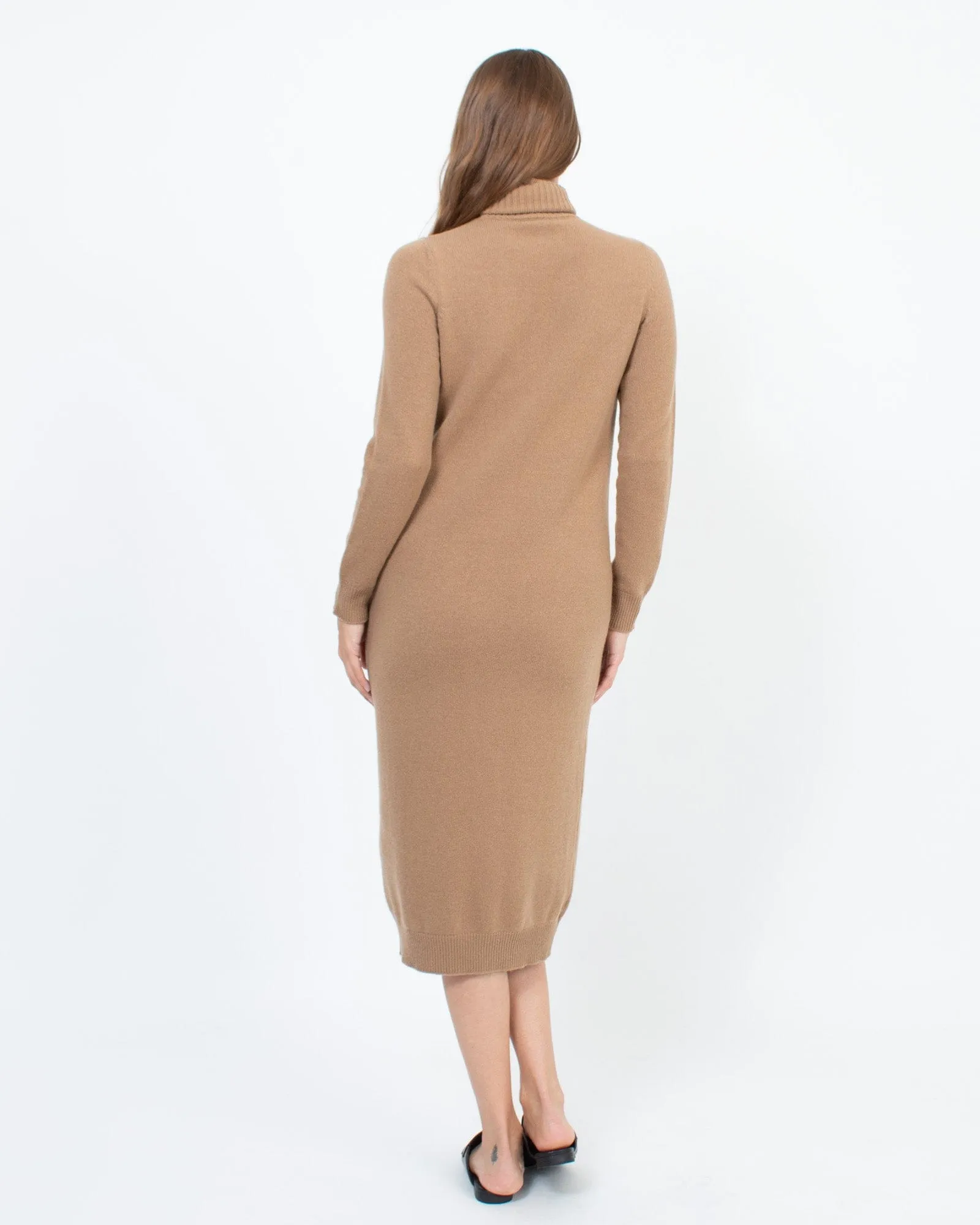 Long Sleeve Turtleneck Midi Sweater Dress