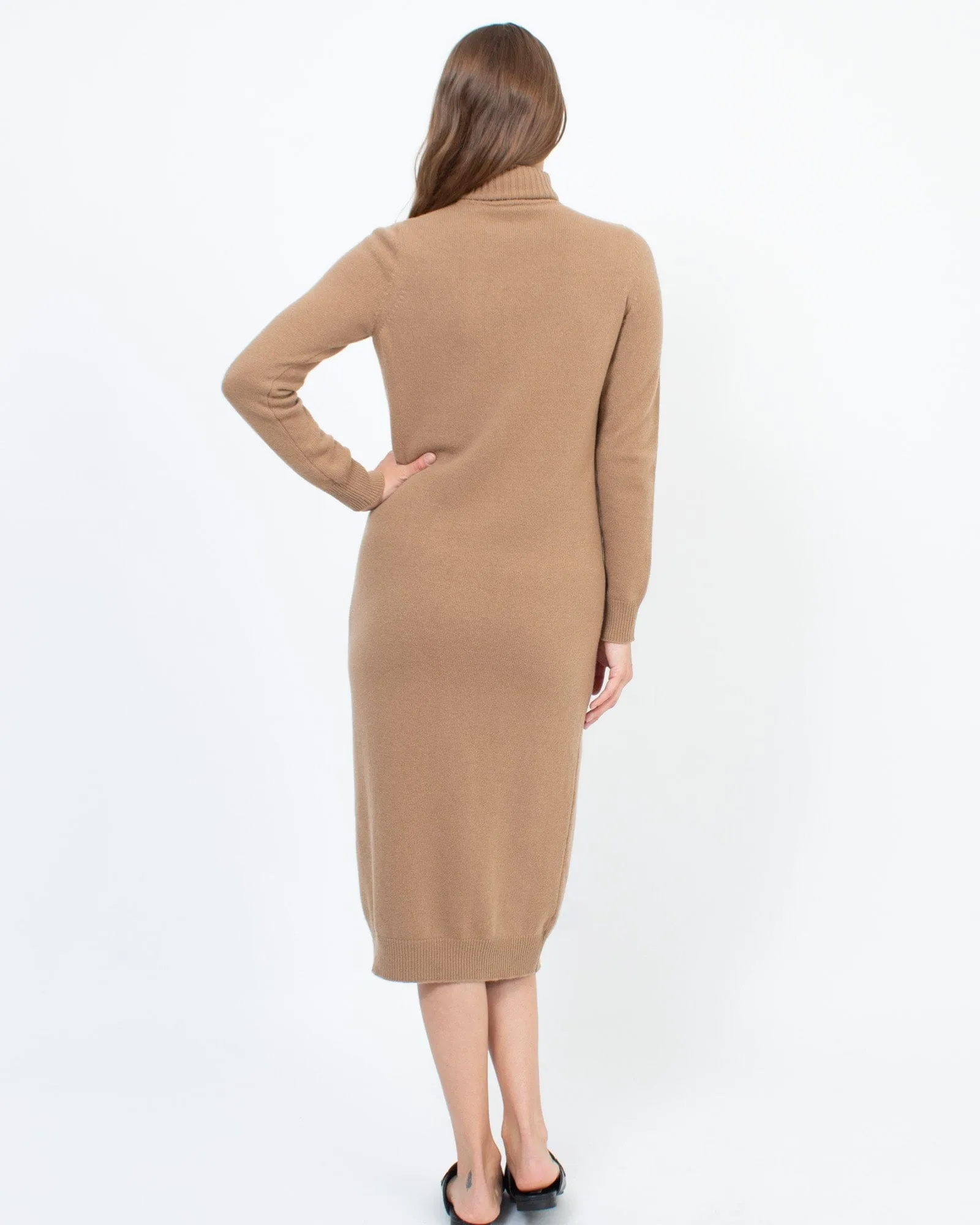 Long Sleeve Turtleneck Midi Sweater Dress