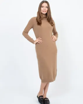 Long Sleeve Turtleneck Midi Sweater Dress