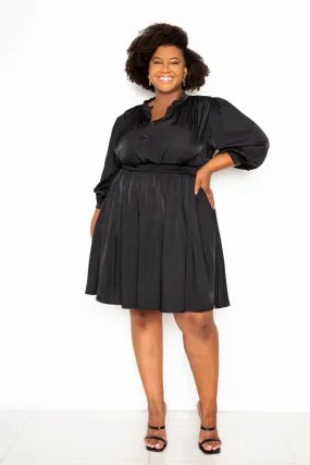 LUX SMOCKING SHIRT DRESS