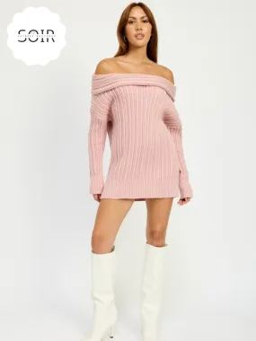 Luxe Drift Off-Shoulder Sweater Dress