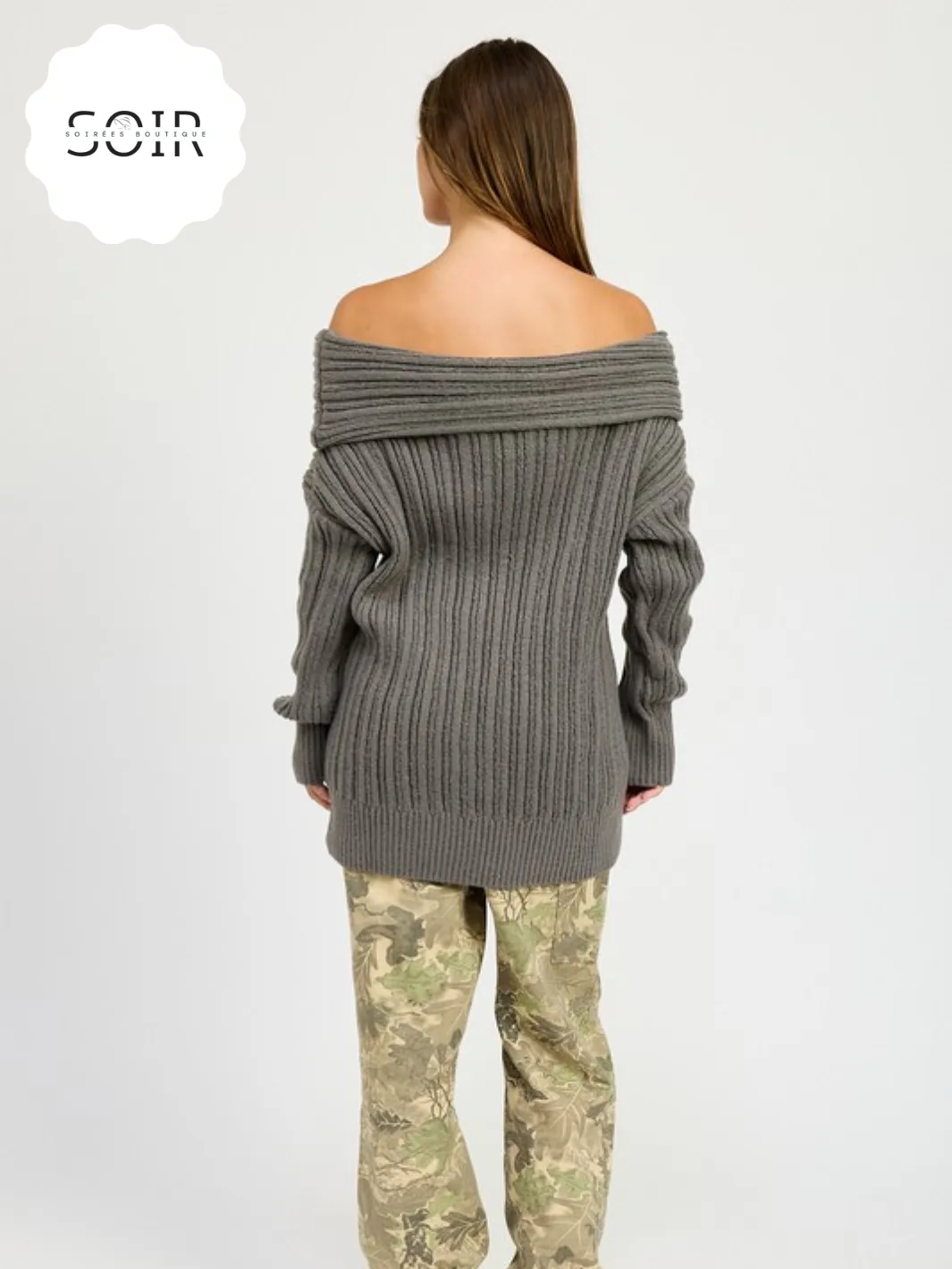 Luxe Drift Off-Shoulder Sweater Dress
