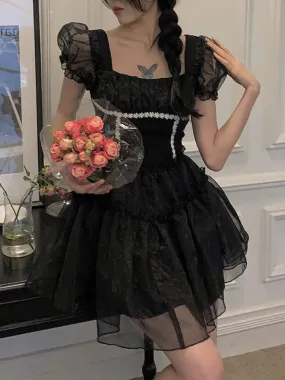Luxurious Whimsy     Goth  Dress Dark Academia Kawaii Academia Y2K Cottagecore Coquette Fairycore Dollette Princesscore