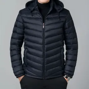Marvlek - Puffer Jacket Heren Lichtgewicht met Capuchon, Winddicht, Opvouwbaar & Warm