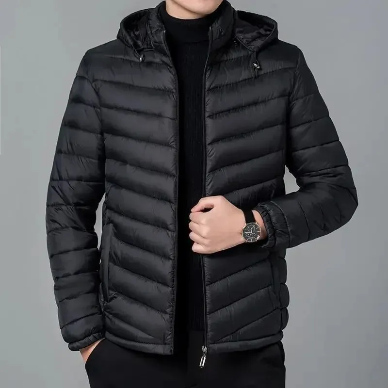 Marvlek - Puffer Jacket Heren Lichtgewicht met Capuchon, Winddicht, Opvouwbaar & Warm