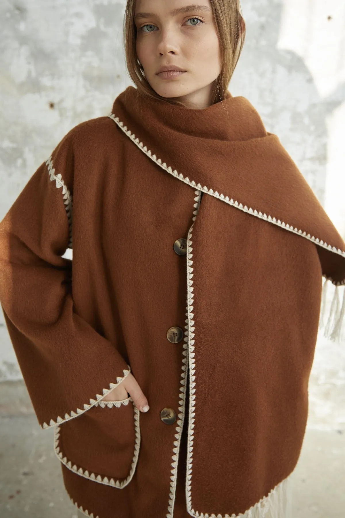 MDS Women Alira Quilted Coat - Tan - Barletta