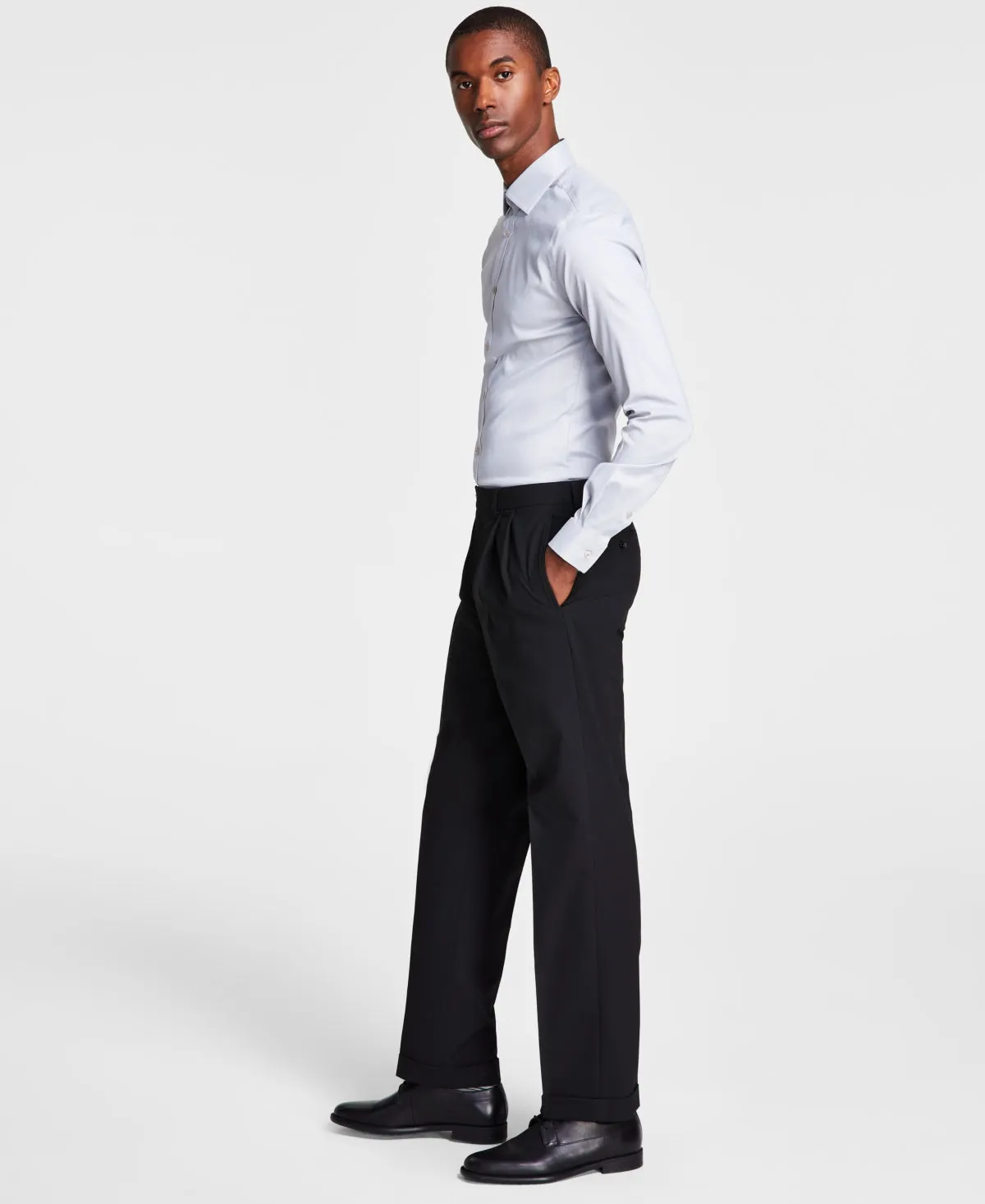 Michael Kors Mens Classic fit Dress Pants 32 / 34 Black Solid