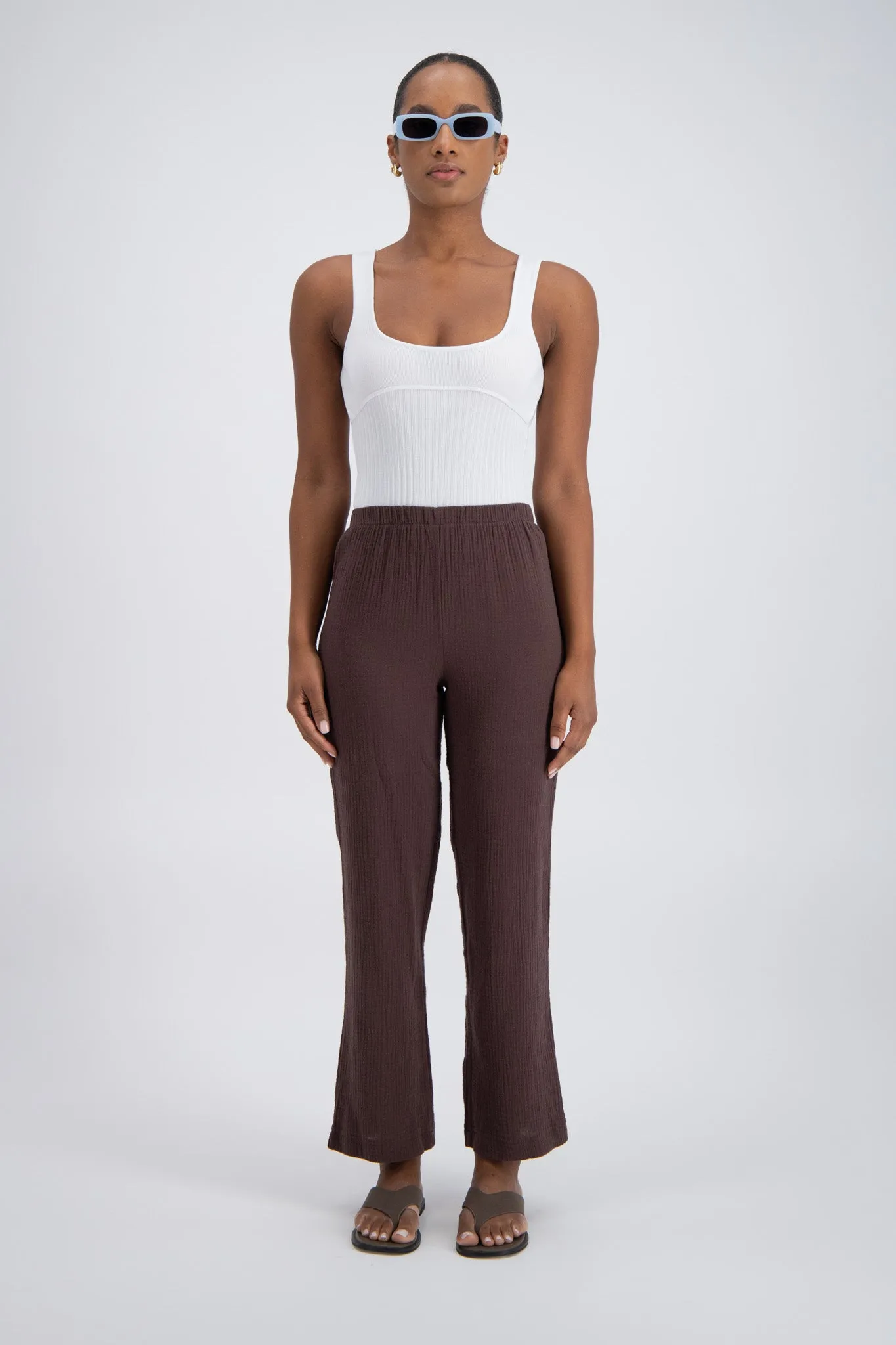 Minori Rib Knit Bodysuit White
