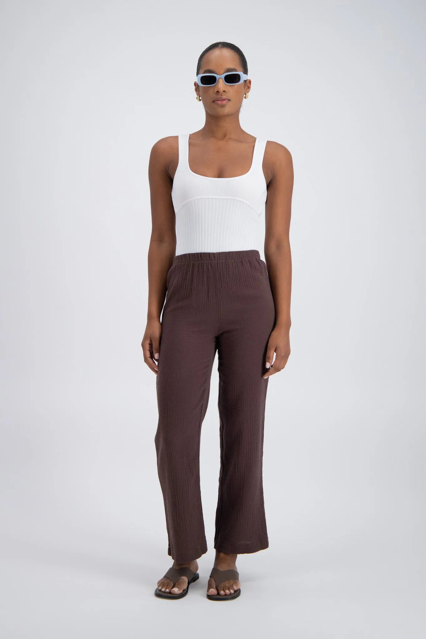 Minori Rib Knit Bodysuit White