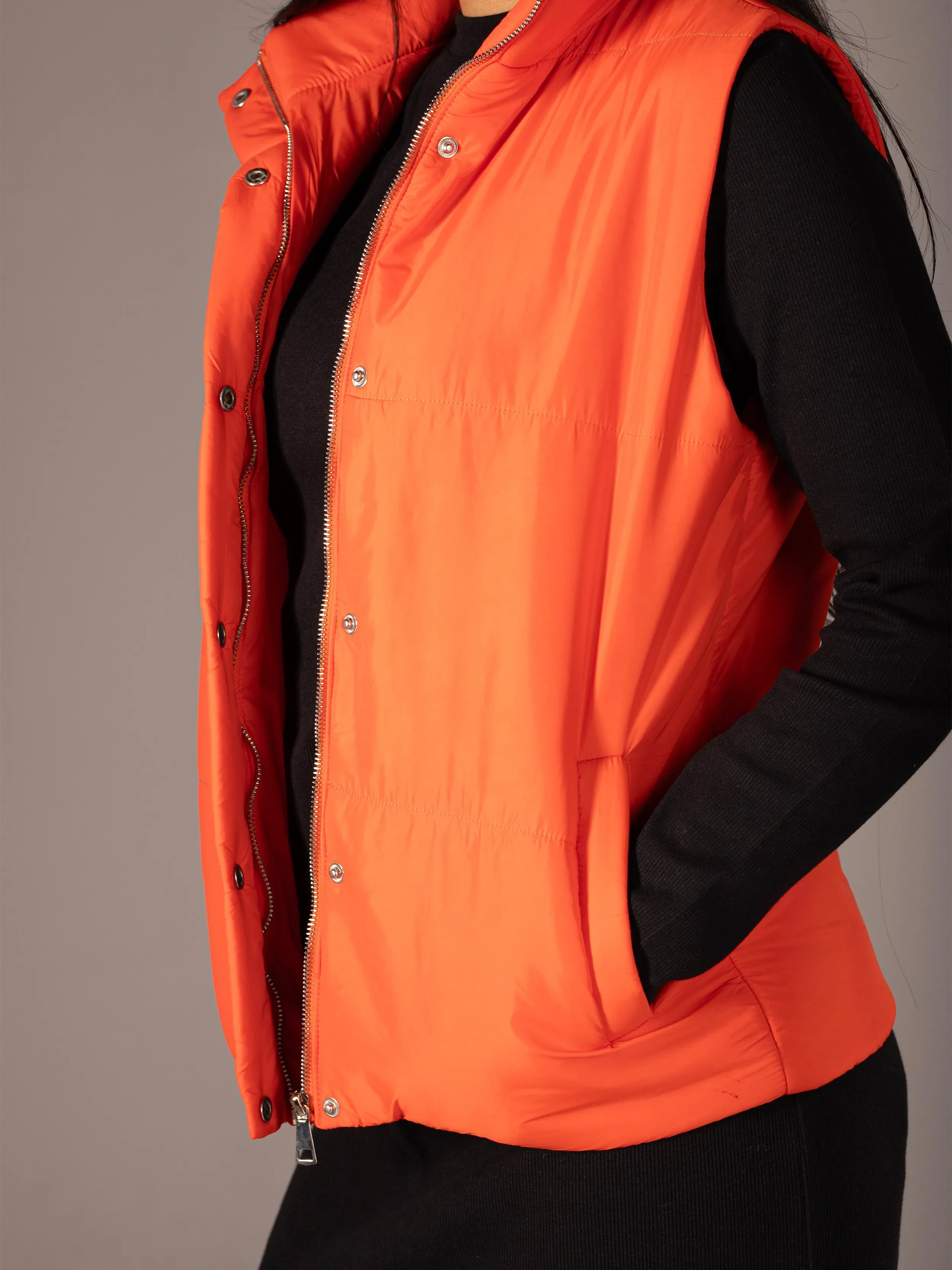 Orange Puffer Vest
