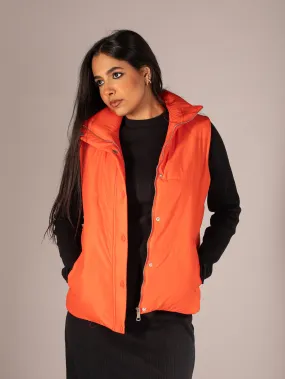 Orange Puffer Vest